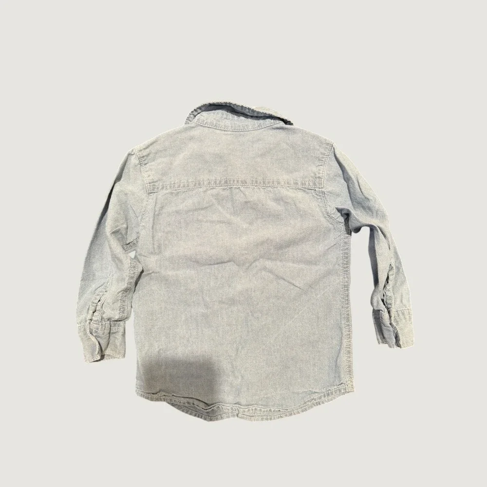 2T Carters Toddler Denim Shirt White Button Up Excellent‎ Condition